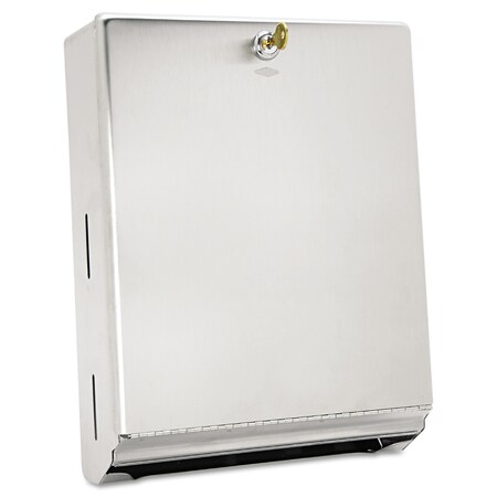 Bobrick Surface-Mounted Paper Towel Dispenser, 10.75 x 4 x 14, Stainless Steel 262